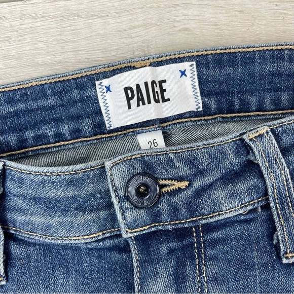 Paige Flora Fringe Straight with Ruffle Hem in Barkley, 26 - Picture 5 of 13